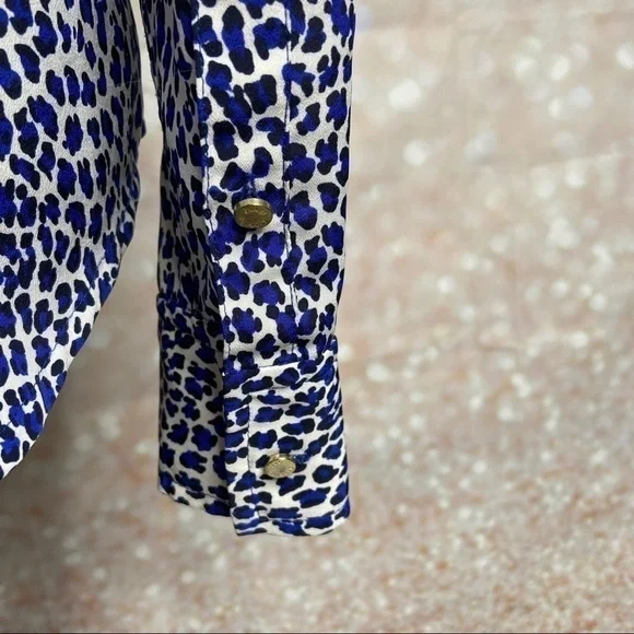 Juicy Couture Animal-Print Button-Up Top Small - Picture 11 of 12